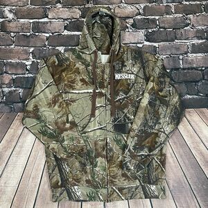 Kessler Whiskey RealTree Camouflage Full Zip Hoodie Sweatshirt RARE Men’s Size L